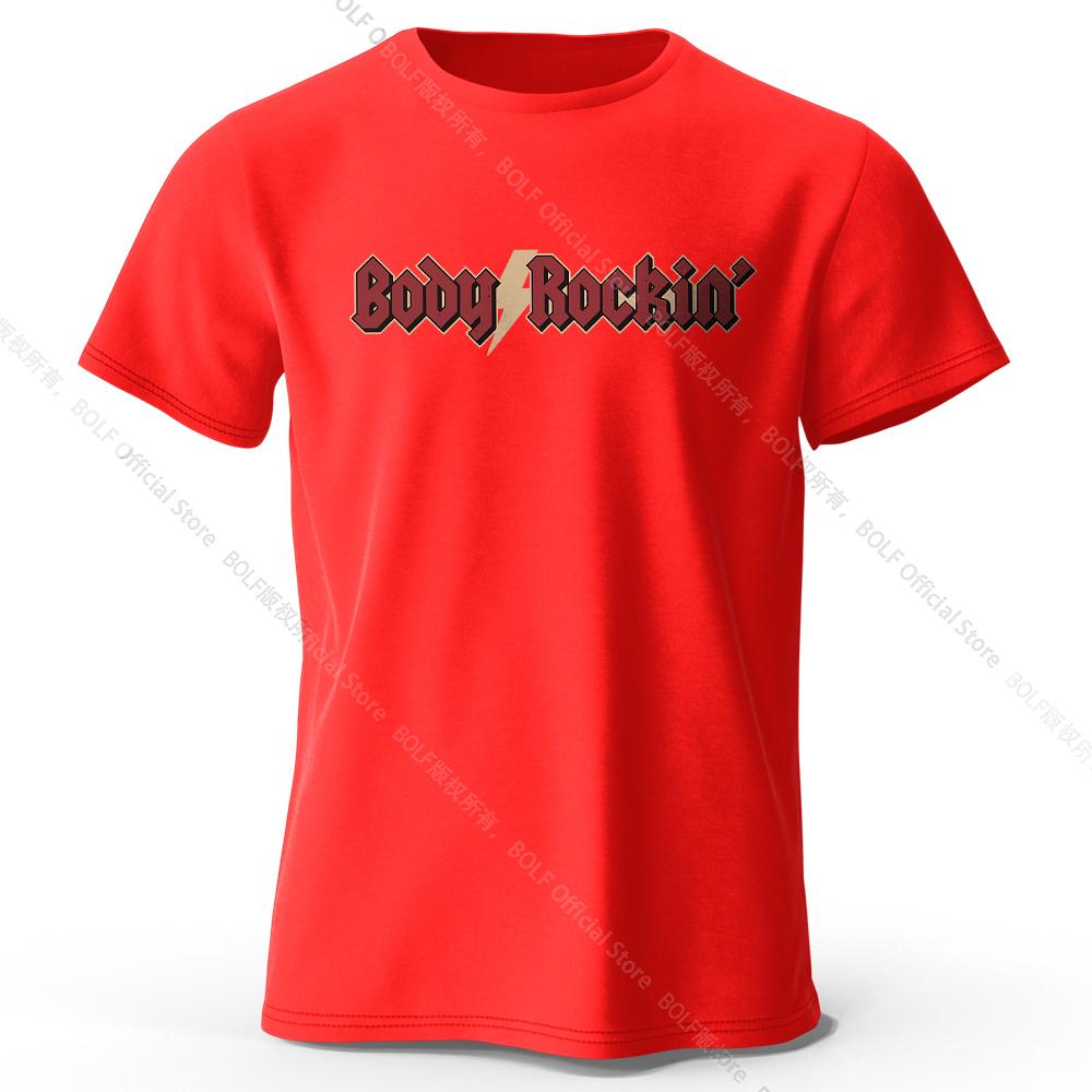 Men's Body Rockin' Printed T-Shirt 100% Cotton Oversized Disco Graphic Tees for Women Summer Tops Retro Streetwear