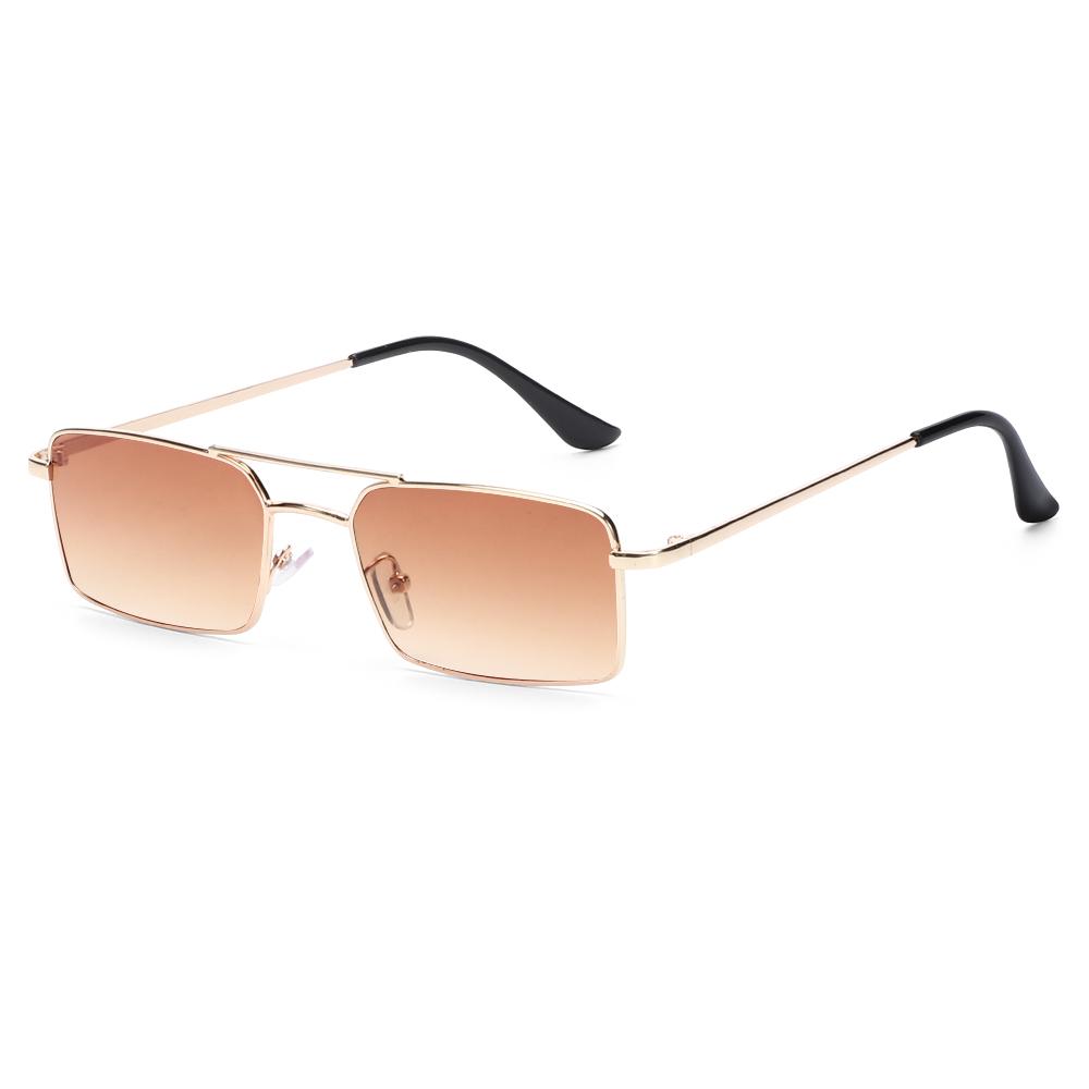 1PC Unisex Rectangle Sunglasses  New Ocean Lens Candy Colors Retro Classic Fashion Small Metal Eyewear Vintage Glasses