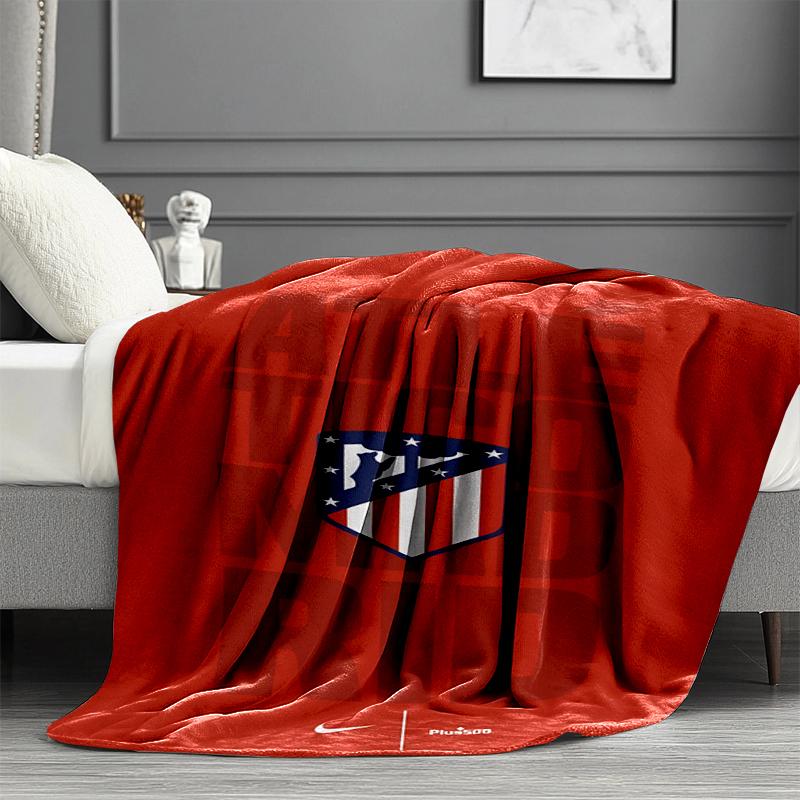 Coperta con Stampa Atletico Madrid - Morbida e Confortevole, per Camera da Letto, Viaggio, Divano, Decorazione per la Casa - Regalo di Compleanno o Natale per un Amico