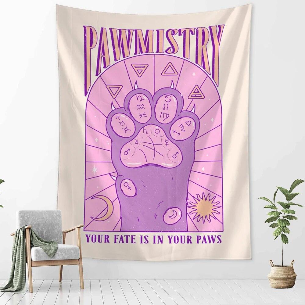 Гобелен с мультяшной кошачьей лапой — фото 3