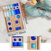 Acrylic Cube Block Learning Toys Sensory Training,Motor Skill,Stacking Game,Wooden Building Blocks