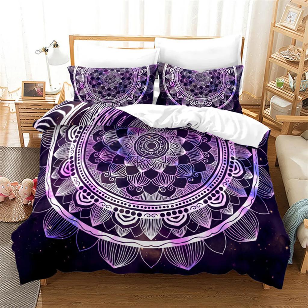 Microfiber Exotic Animals Duvet Cover Bohemia Mandala for Women Men Kids for Bedroom Decorations Wolf Dreamcatcher Queen King