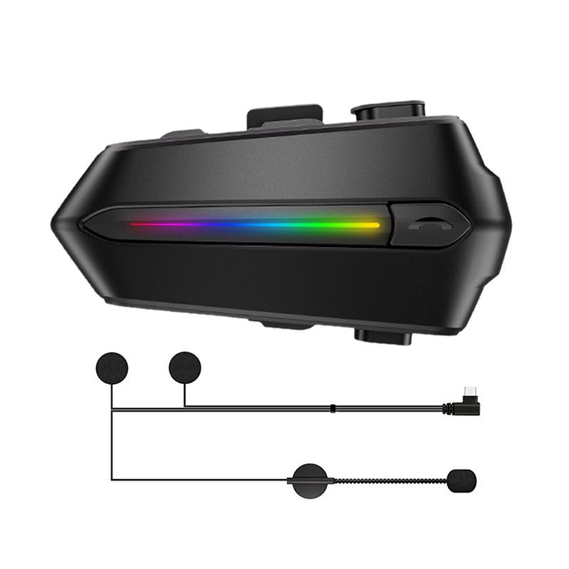 Authentic Motorcycle Helmet Bluetooth Headphone 5.3 Noise Reduction Waterproof Cycling Large Capacity Charging Headphone