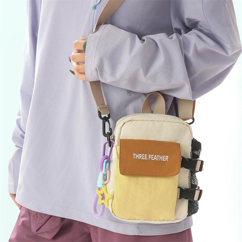 Lightweight Contrast Small Square Bag Lightweight Mobile Phone Shoulder Crossbody Bag
