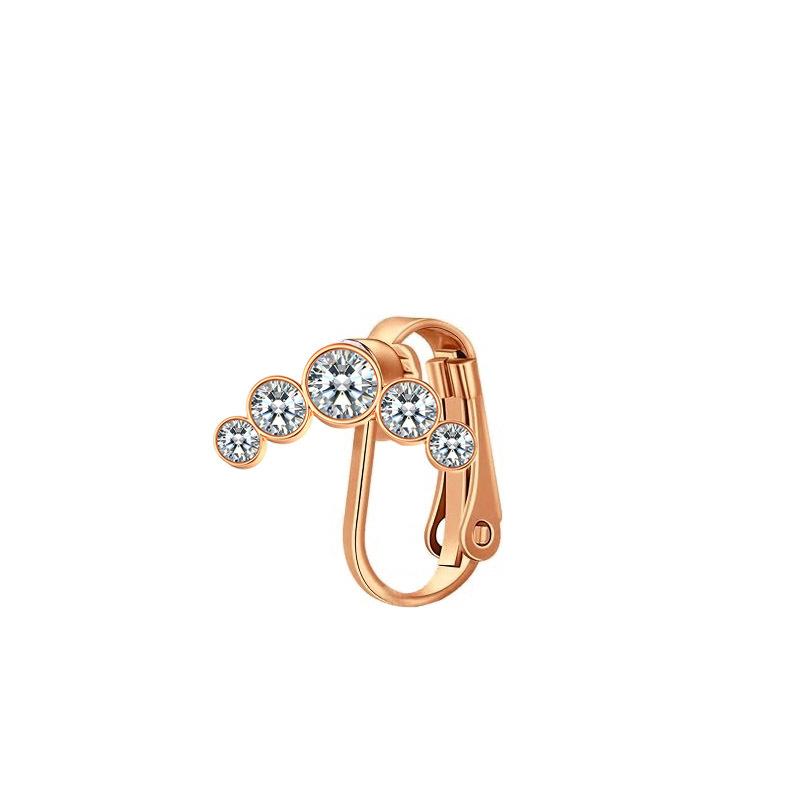 Faux Fake Belly Ring U-Shaped Stainless Steel Color Zircon Navel Clip For Women Sexy Non-Piercing Body Jewelry