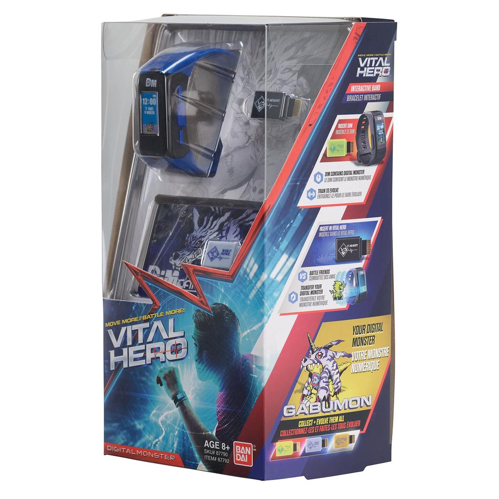 [Bandai Namco] Digimon - Vital Hero Interactive Fitness Tracker/Digital Watch/Virtual Pet (Blue)
