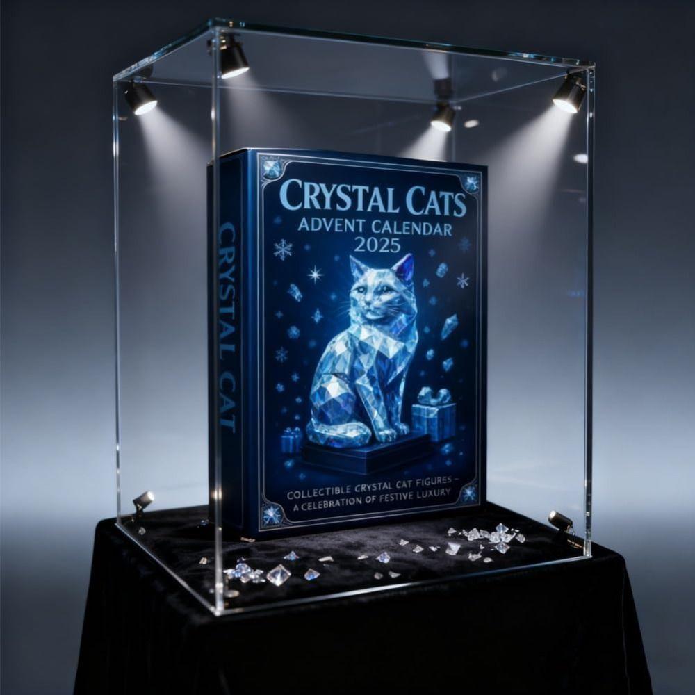2D Acrylic Design Crystal Cat Christmas Advent Calendar  Festival Party Supplies