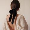 Retro Black Velvet Bow Hair Band Headband Women's Girl Long Elastic Hair Band Headdress Female Hair Accessories
