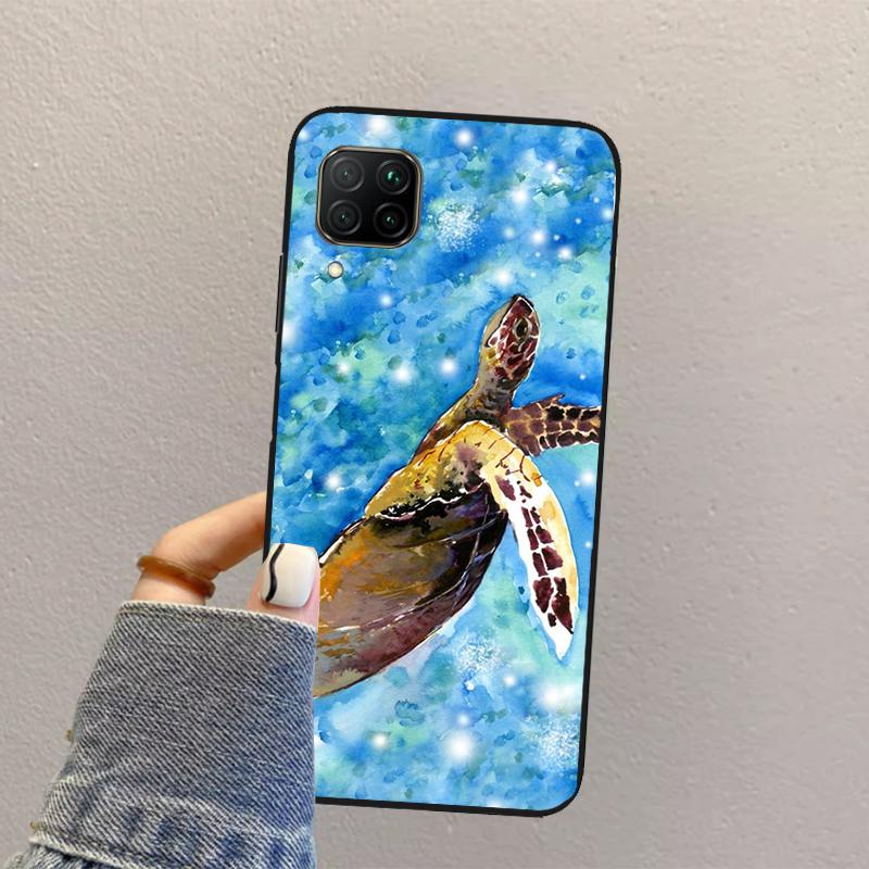 Sea Turtle Turquoise Oceanlife For Huawei Nova Y70 Y90 Y60 Y73 Y72 Y61 Y91 12s 12i 11i 8i 9 10 SE P40 Lite P60 P30 Pro Case