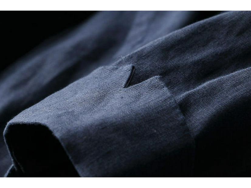 Plus Size Women's Light Luxury Cotton Linen Jacket, 2025 Spring/Autumn, Three-Quarter Sleeves, Solid Color, Loose Fit.