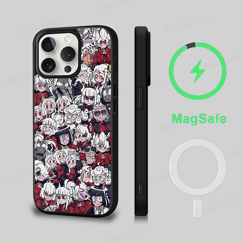 

Helltaker Phone Case Magnetic Case For IPhone 16 14 13 12 11 15 Pro Max Plus For Magsafe Wireless Charge Cover iPhone 16pro max