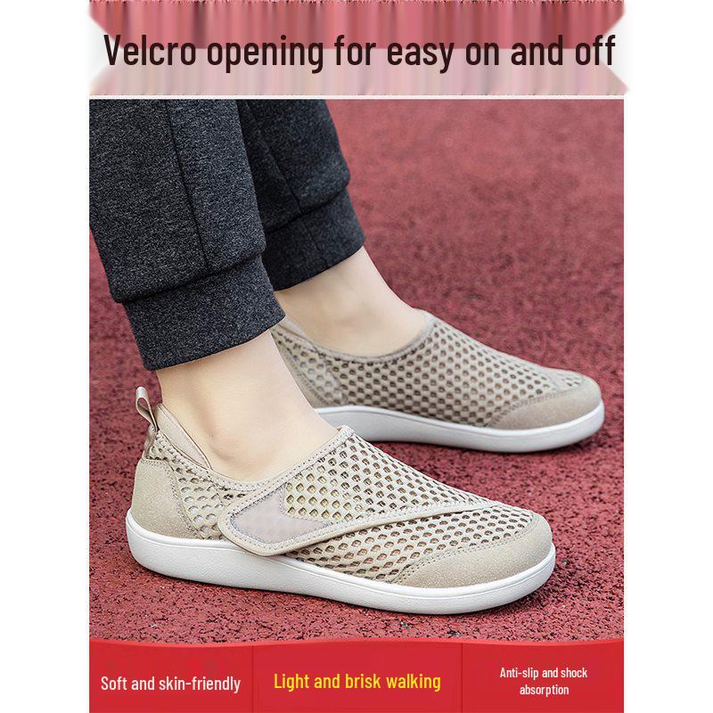 Damen atmungsaktive Sport-Mesh-Schuhe für breite Füße - Rutschfest, Große Größen für Mütter & Senioren