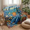 Ocean Life Adventure 5 Theme Blanket Lightweight Warm Flannel Blanket Decorative Throw Blanket for Home Decoration