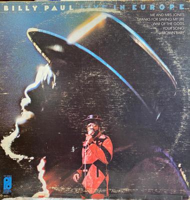 LP Record BILLY PAUL  Live In Europe KZ32952 Philadelphia In 1974 Canada SoulFunk Used