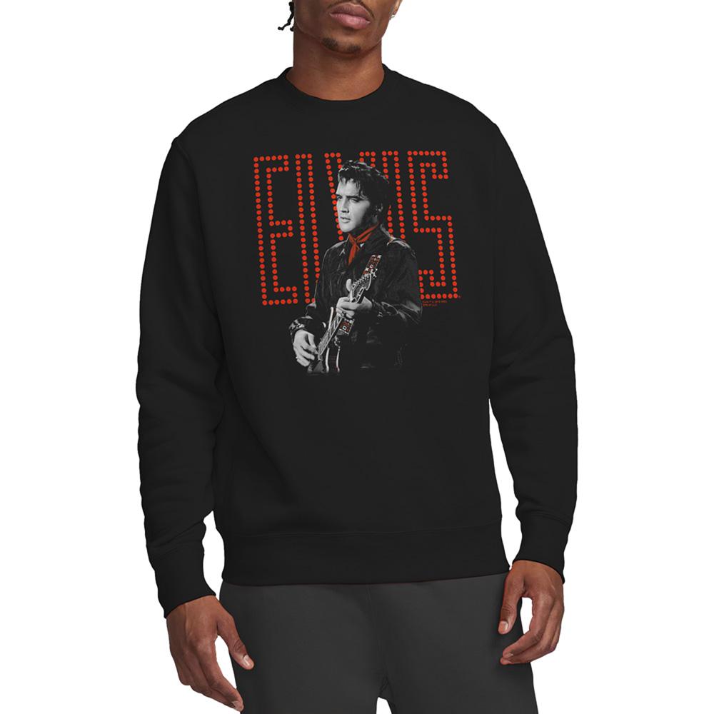 Elvis Presley Unisex Adult Red Guitarman Sweatshirt