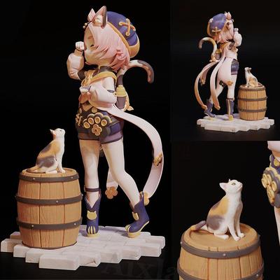 Games Figure Diona Katzlein PVC Action12CM Figure GanYu  Paimon Klee Figurine Collectible Model  Genshin ImpactToys Gifts
