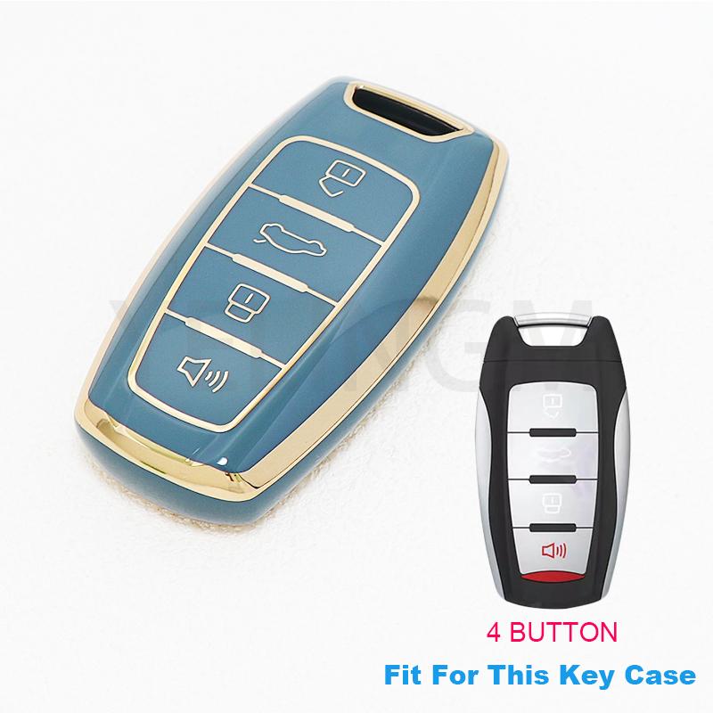 Husă TPU cu 4 Butoane pentru Cheie Auto pentru Great Wall Haval Jolion 2022 F5 F7 F7X F7H H2S GMW Dargo H6 H7 H4 H9 Carcasă Fob Accesorii