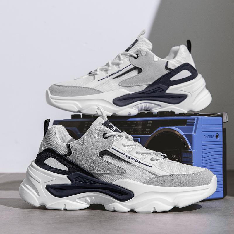 

Men s shoes new spring breathable men s mesh casual sports shoes green and young versatile dad trendy shoes 39 білий