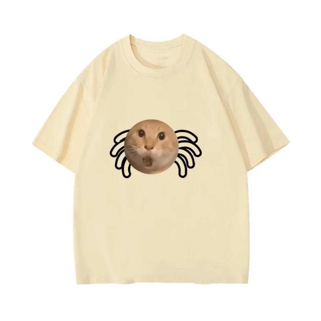 Funny Cat Pattern Shortsleeved Tshirt Summer Fashion Sports Womens Tshirt Y2K Womens Style Graphic T Shirts Personality Y2K S