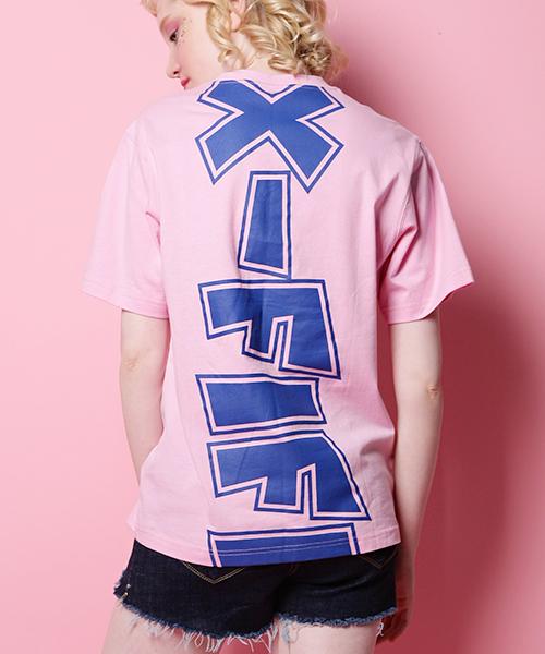 Pipilapin Women'S Loose Fit Back Big Logo Short Sleeve T-Shirt/Fc1Wt02F Pink