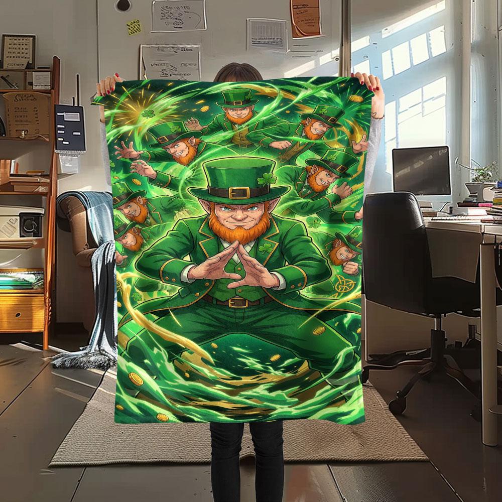1Pc Magical power Print Flannel Blanket, High quality Comfortable for All Seasons, Home Decor, Warmth and Comfort, Perfect for Christmas Gifts