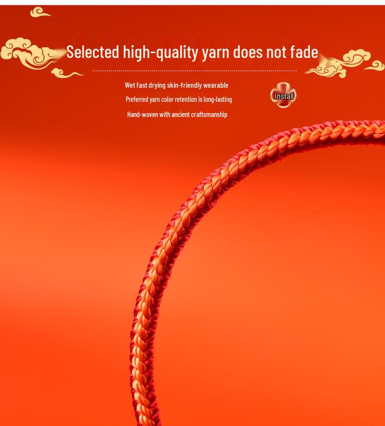 2025 Year of the Snake Zodiac Bracelet: Red String with Pig, Tiger, Monkey, Dragon, Benming Buddha & Tai Sui Charms