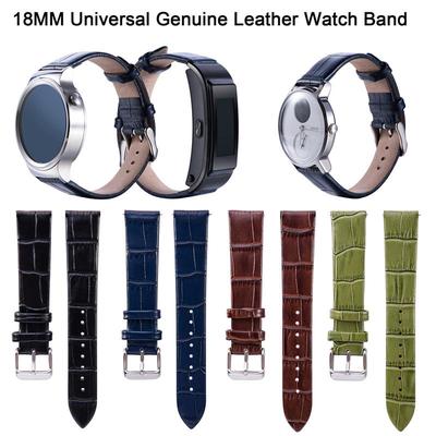 18mm Genuine Leather Strap Watch Band For Nokia Withings Steel Hr 18mm Genuine Leather Strap Watch Band