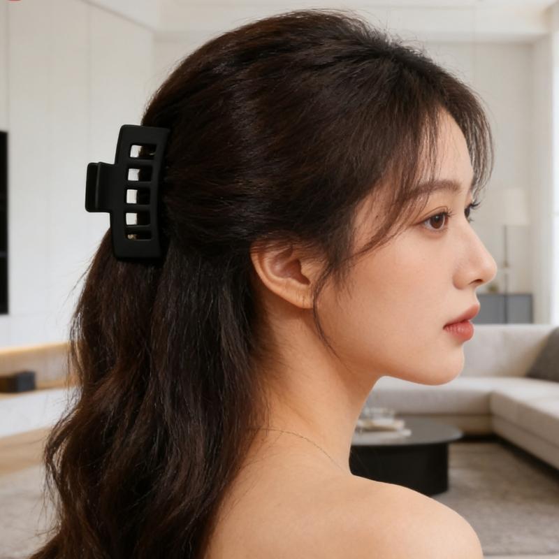 Square Plastic Hair Claw Clip For Women Secure Grip Lightweight Hair Accessory Hairpin For Comfort And Styling