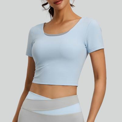 2026 New Summer Breathable Yoga Wear Tops Women Outdoor Running Sports Fitness Wear Short Sleeves