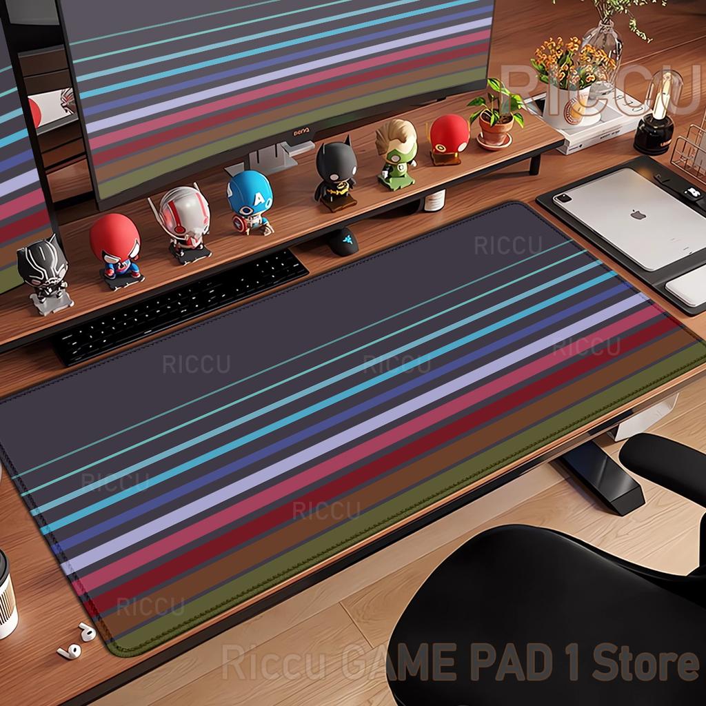 Gamer Mousepad Gradient Color Line Mouse Pad Large Mouse Mat Natural Rubber Desk Rug PC Desk Mats Retro Design Mousepad xcm