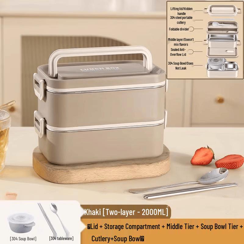 

Portable Divided 304 Stainless Steel Lunch Box