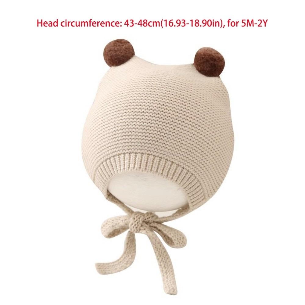 Soft Material Knitted Hat Pom-pom Design Knit Cap Stylish Baby Hat  For Boys