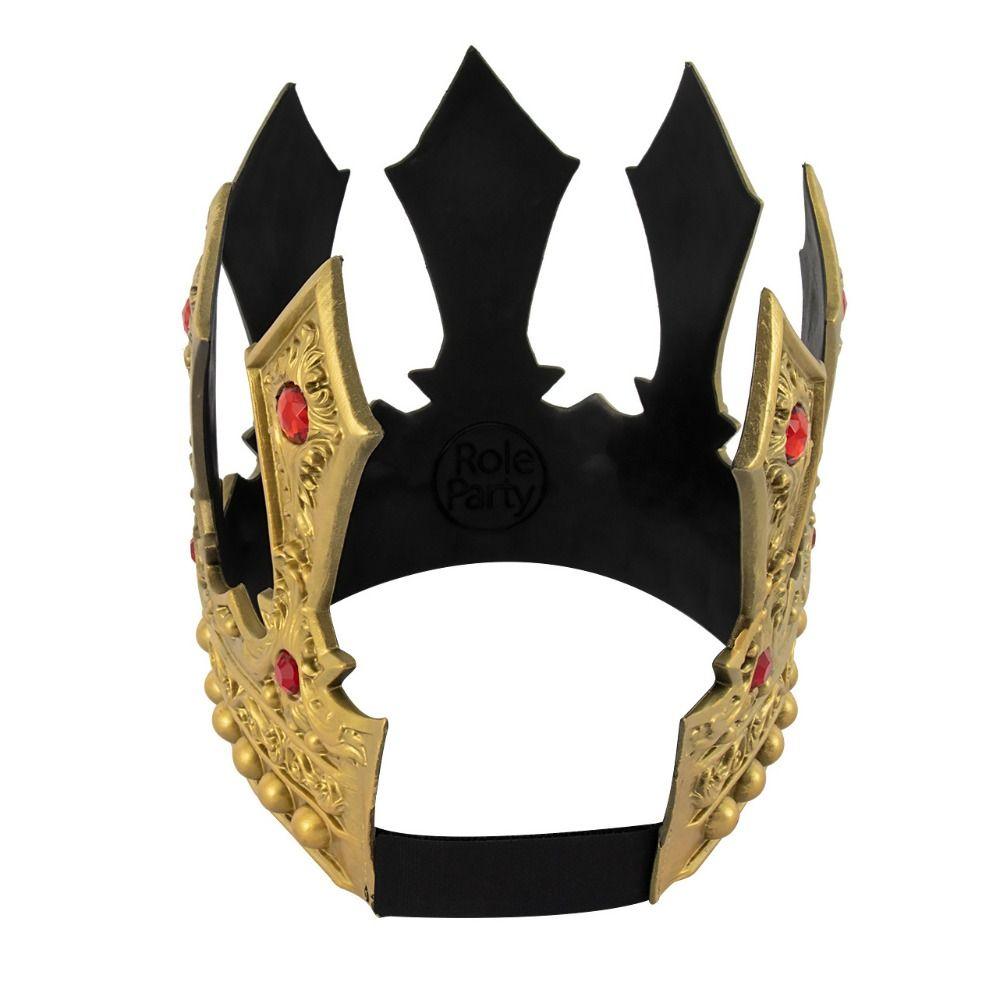 Středověký kovový princovský diadém Nádherné halloweenské kostýmové doplňky Elegantní královská koruna Párty
