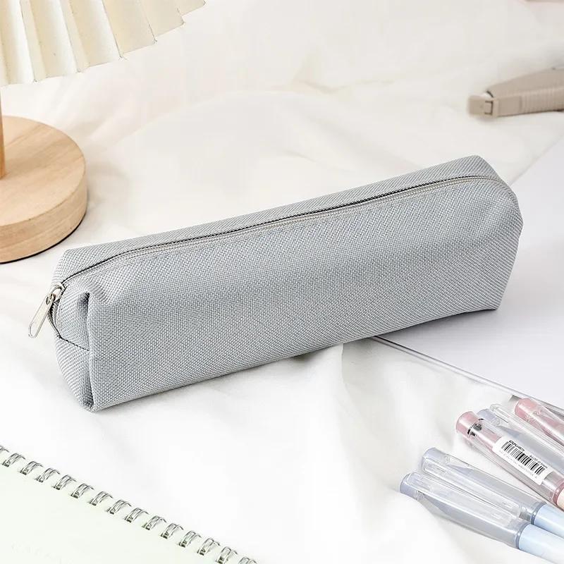 

Pencil Cases Bag Stationery Holder Case Storage Box Zipper Pencil Pouch Student School Supplies Storage Pouch Makeup Pouch Purse сірий колір