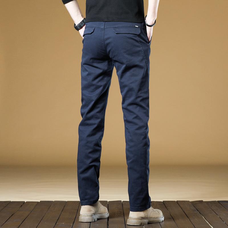 Spring And Autumn New Product With Velvet/Regular High End Leisure Light Business Slim Fit Straight Tube Versatile Trendy Western Pants Long Pants