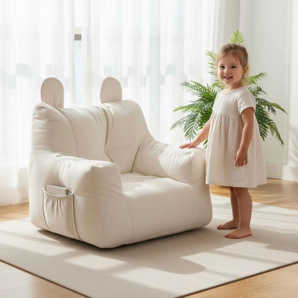 Storage Bag Lazy Sofa Soft Fabric Seating Furniture Bear Shaped Children's Bear Sofa Living Room