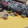 Water Drop Gemstone Setting Zinc Alloy Pendant Hairpin Ornament