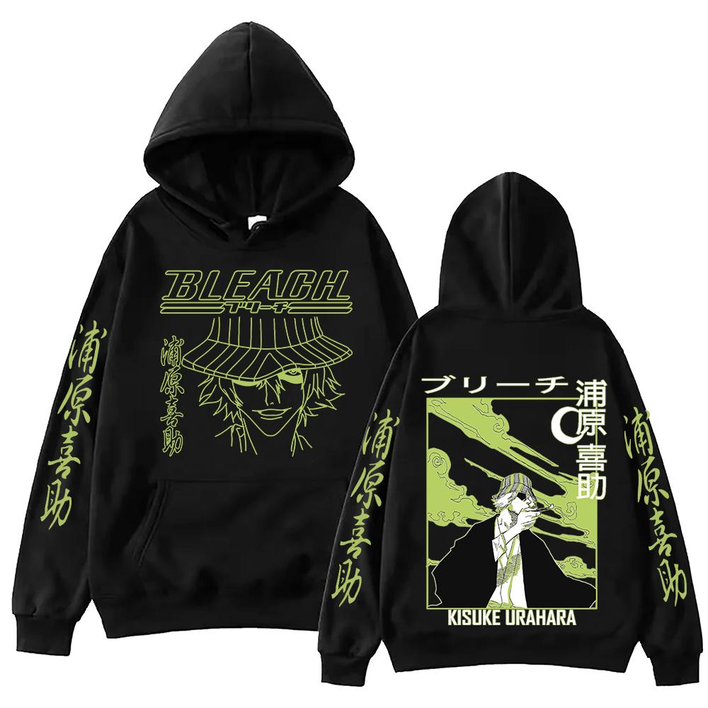 Bleach Urahara Kisuke Anime Hoodie For Men Women Pullover Tops Winter Long Sleeves Fleece Sweatshirt Clothing S