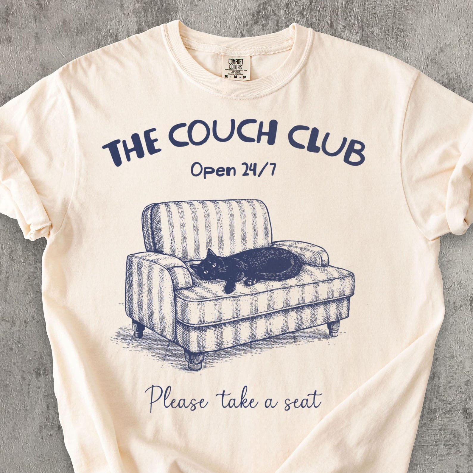 The Couch Club Shirt, Funny CaT shirt, Introvert Humor Tee, Homebody Shirt, Cozy Cat Graphic Tee, Lazy Cat Lover Gift 3XL