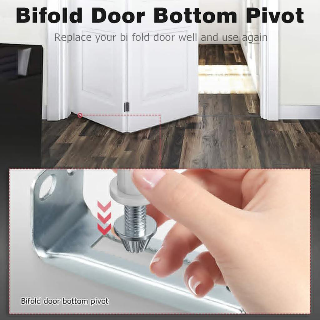 2 Set Bi-fold Door Hardware Sliding Closet Door Replacement Part for Folding Pocket Door Barn Door Easy To Use