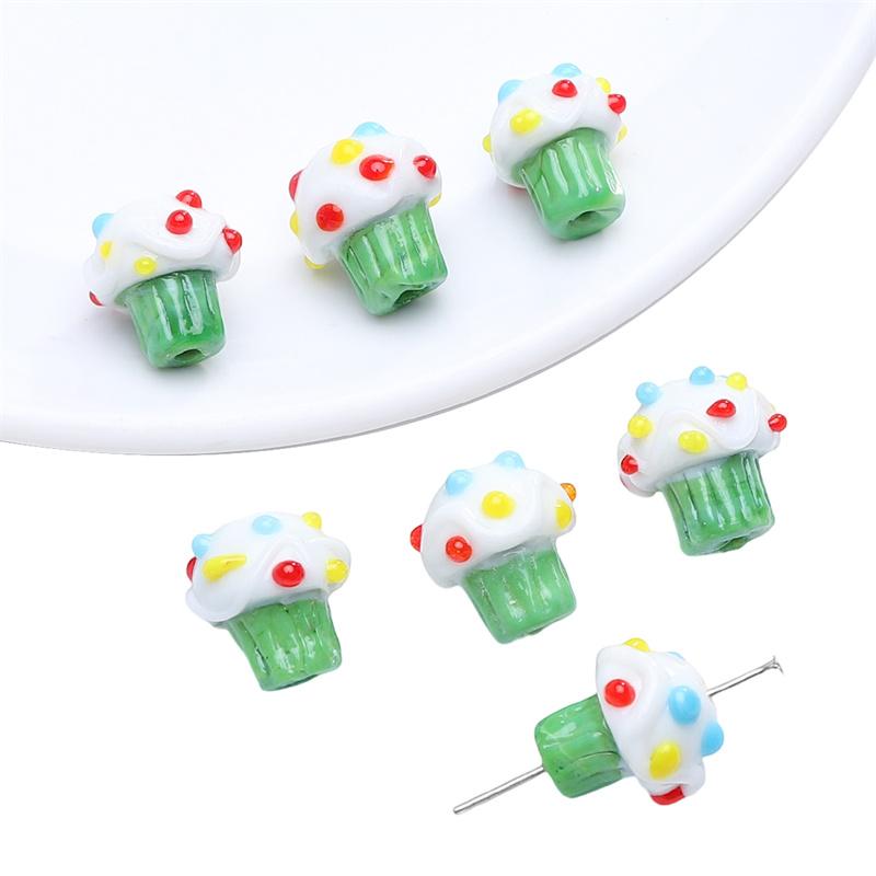 

Хрустальные стеклянные бусины для мороженого, свободные бусины-разделители для изготовления ювелирных изделий, браслет, ожерелье «сделай сам» зелёный