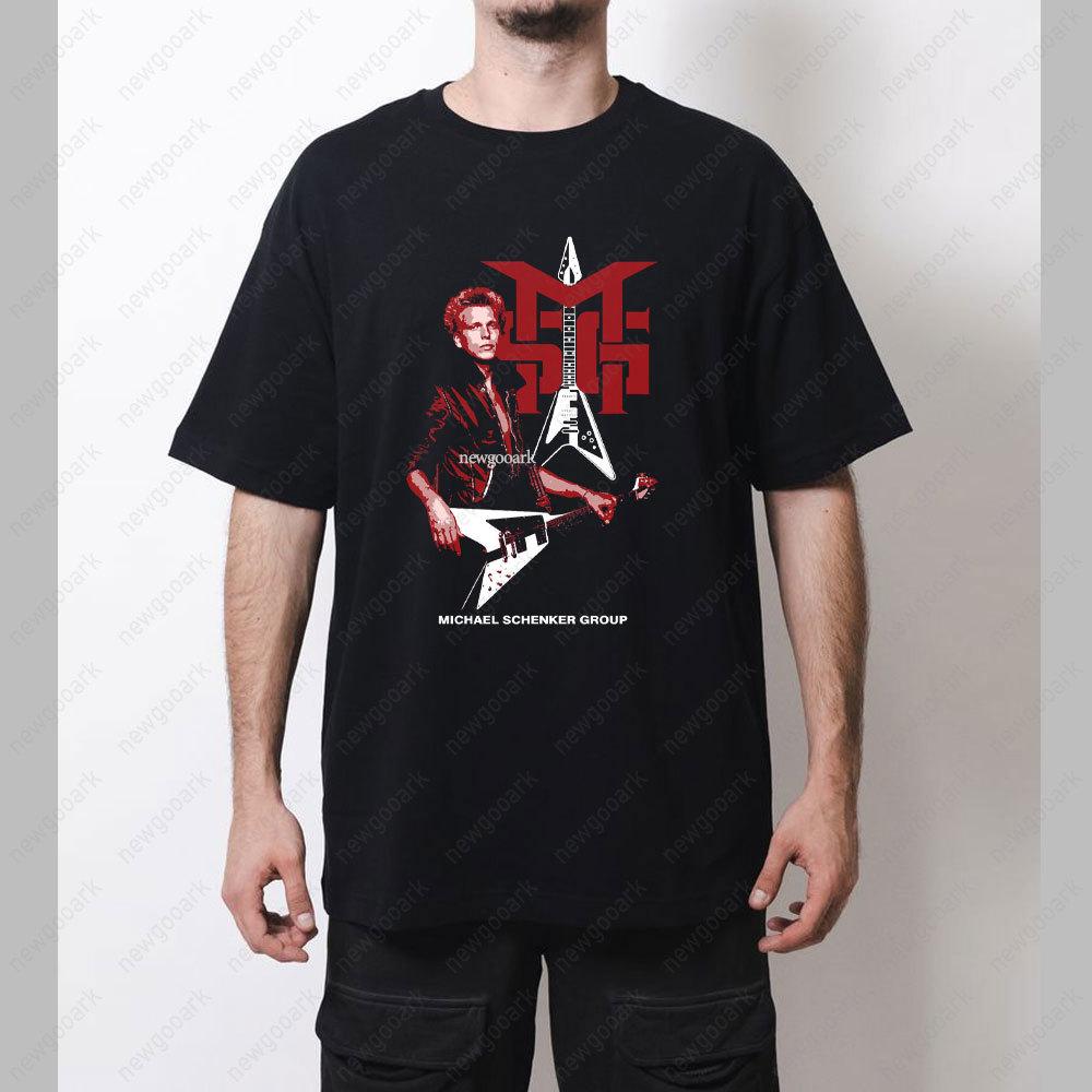 Michael Schenker Group T-Shirt Verkaufe Deine Seele Nicht Album Grafik T-Shirts Frau Mann Vintage Heavy Metal Musik Baumwoll Oberteile T-Shirt