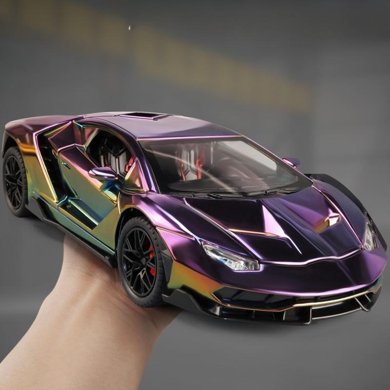 Electroplated 1/24 Lamborghini 770 Supercar Alloy Model Ornaments Toys Diecast Miniature Voiture Children Boy Gift Birthday