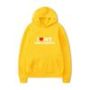 Mens Oversized Hooded Sweatshirt With Heart Print Casual Loose Fit Pullover Streetwear