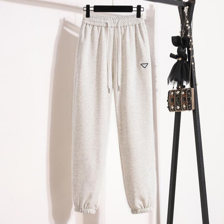 Dimanaf 2024 podzimní dlouhé kalhoty tepláky Basic Bavlna Dámské Jednobarevný harémový pásek elastický pas ležérní volné kalhoty nové