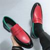 Designer New Men Pointed Mixed Color Patchwork Dress Casual Shoes Male Penny Loafers Wedding Dress Business Homecoming Footwear
