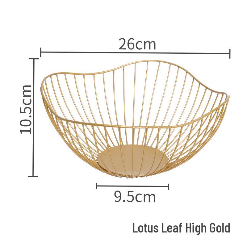Nordic Wrought Iron Fruit Basket - Creative Living Room Snack & Fruit Plate
