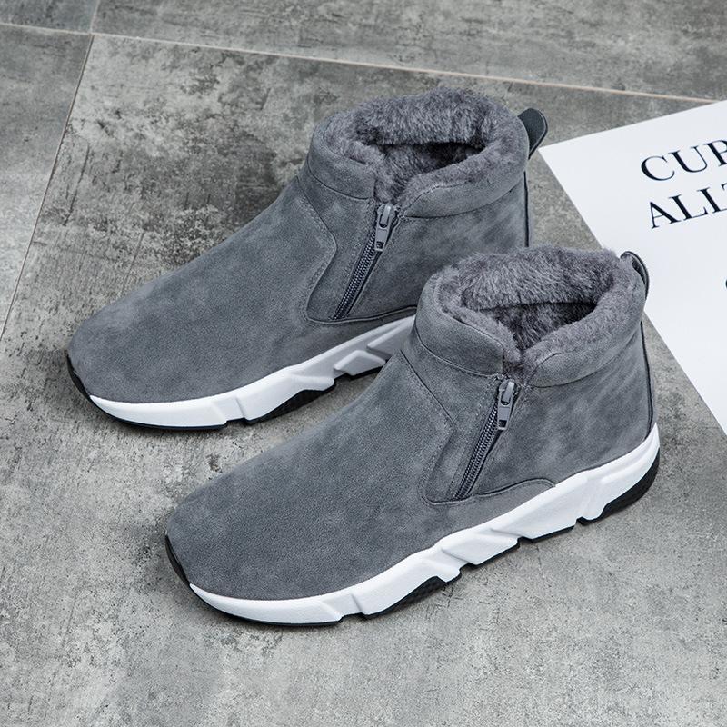 Зимние мужские модные кроссовки из коровьей замши — фото 7