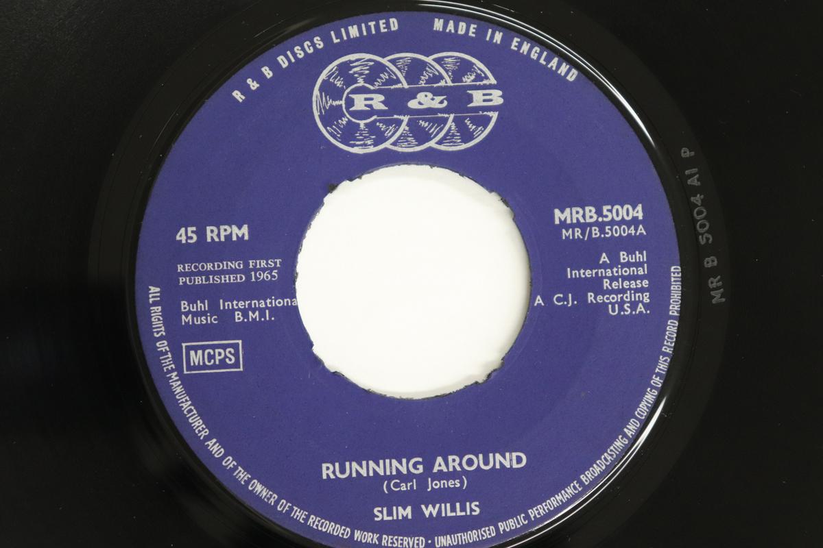 

7inch Record SLIM WILLIS - Running Around / No Feeling For You MRB5004 R&B 1965 UK Blues Used