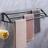 Upgrades Stainless Steel Towel Hold with Extendable 3 Rod Modern Towel Organize Suitable for Bathroom & Kitchen Use